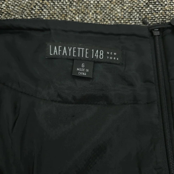 Lafayette148 Brown and White Tweed Pencil Skirt size 6 - Picture 5 of 14